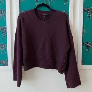 Topshop Wide Sleeve Cropped Sweater